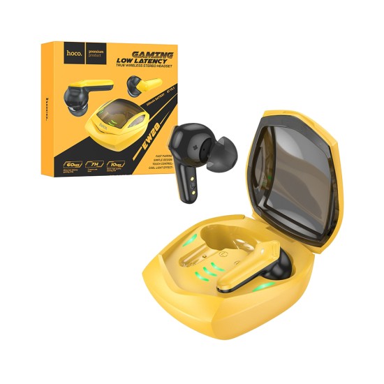 Hoco True Wireless Gaming Earbuds EW28 Magic V5.3 Yellow Hoco True Wireless Gaming Earbuds EW28 Magic V5.3 Yellow